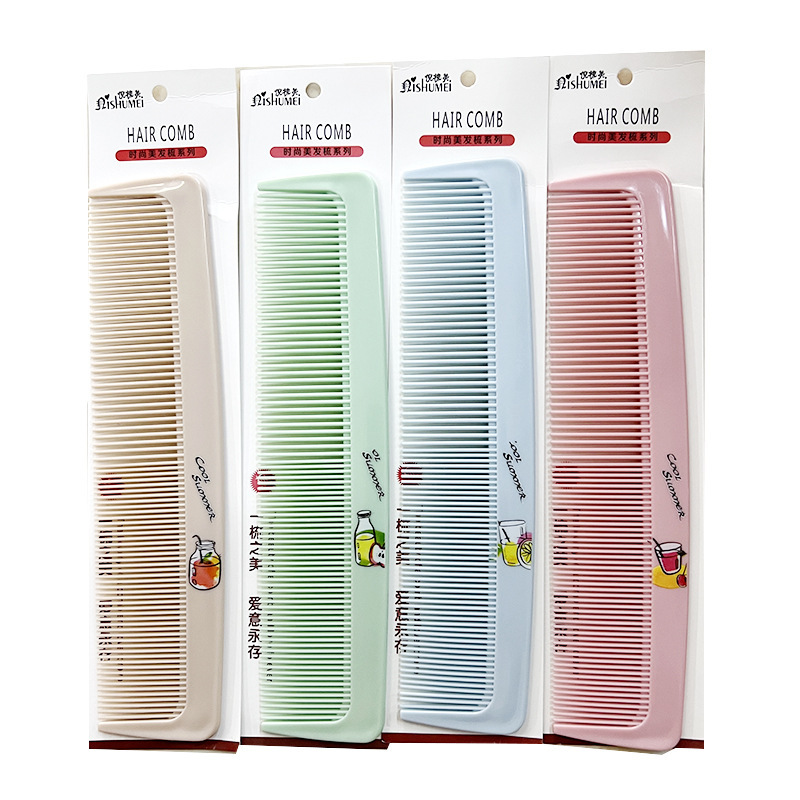 Large solid color multi-purpose thin dense comb cooked glue is not easy to break color cartoon flower comb supermarket boutique supply wholesale