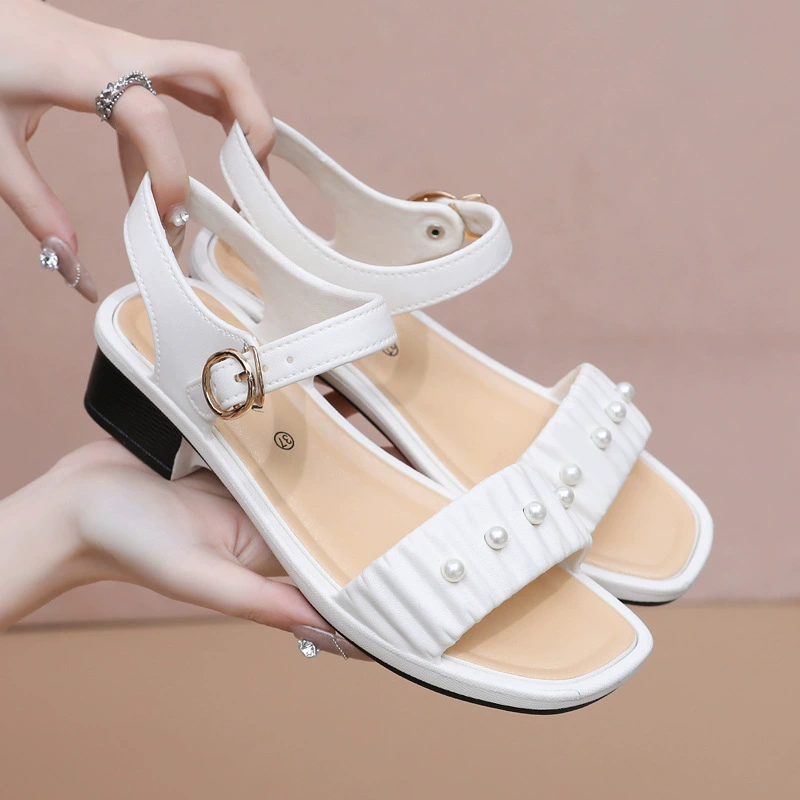 2025 Летние новые сандалии для пожилых мам Нескользящие сандалии