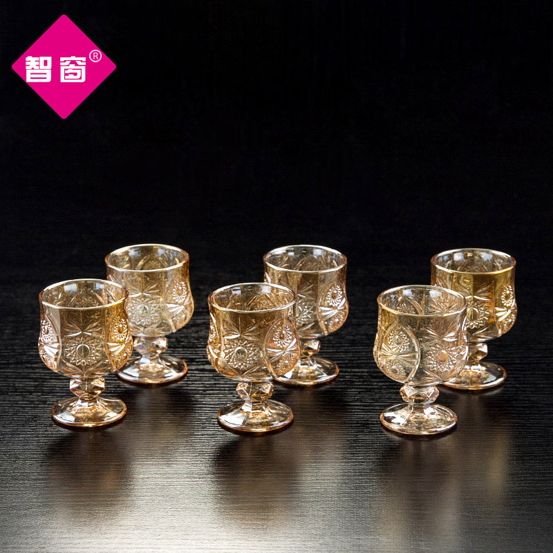 Creative golden wineglass for home use