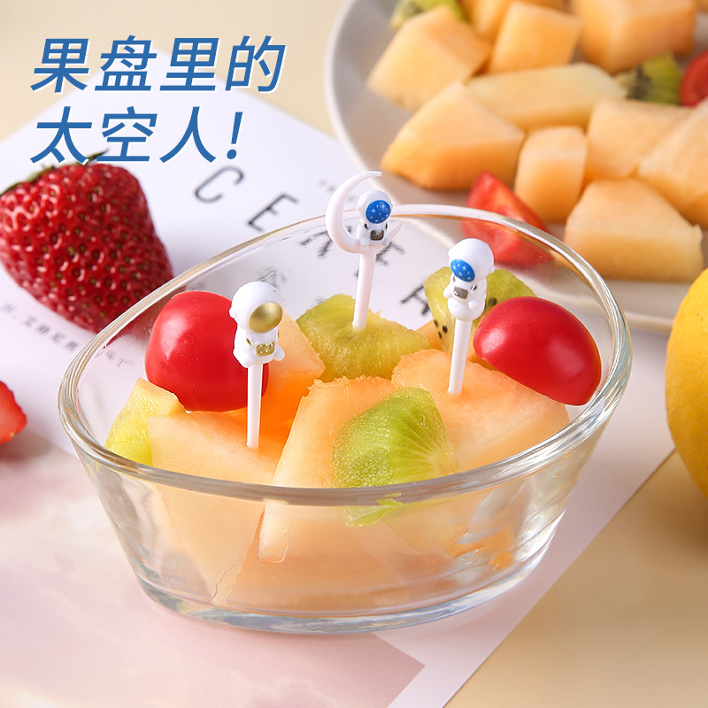 Gao Yan Fruit Fork Spaceman Ninja White Cat Finger Lucky Cat Elephant Cute Mini Luncheon Token Animal Children