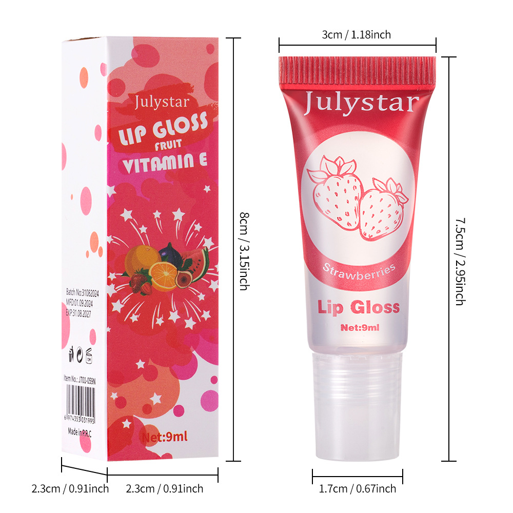 Julystar Multi-Color Fruit-Flavored Hydrating Lip Balm Specification drawing