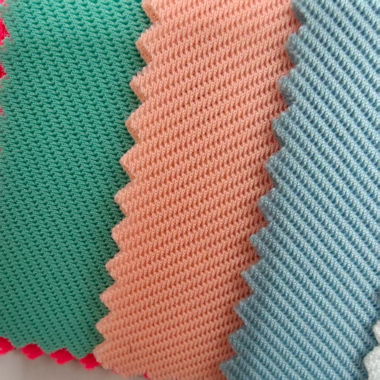 现货斜条太空层三明治网布 针织弹力斜纹空气层网布 鞋材坐垫面料