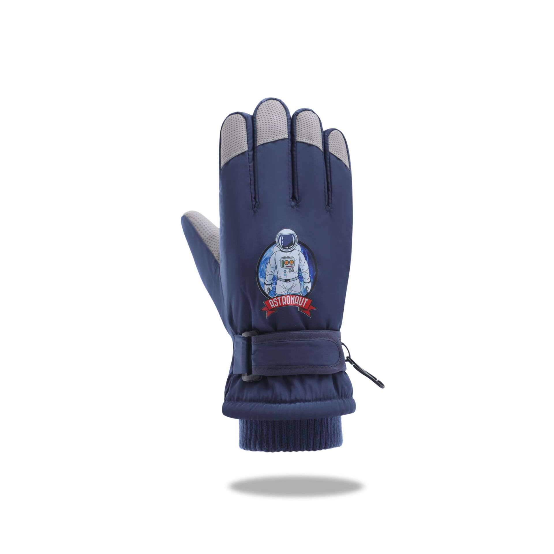 卸売子供用漫画柄滑り止め手袋、裏起毛厚手保温手袋、アウトドアスポーツ防水滑り止めスキー手袋