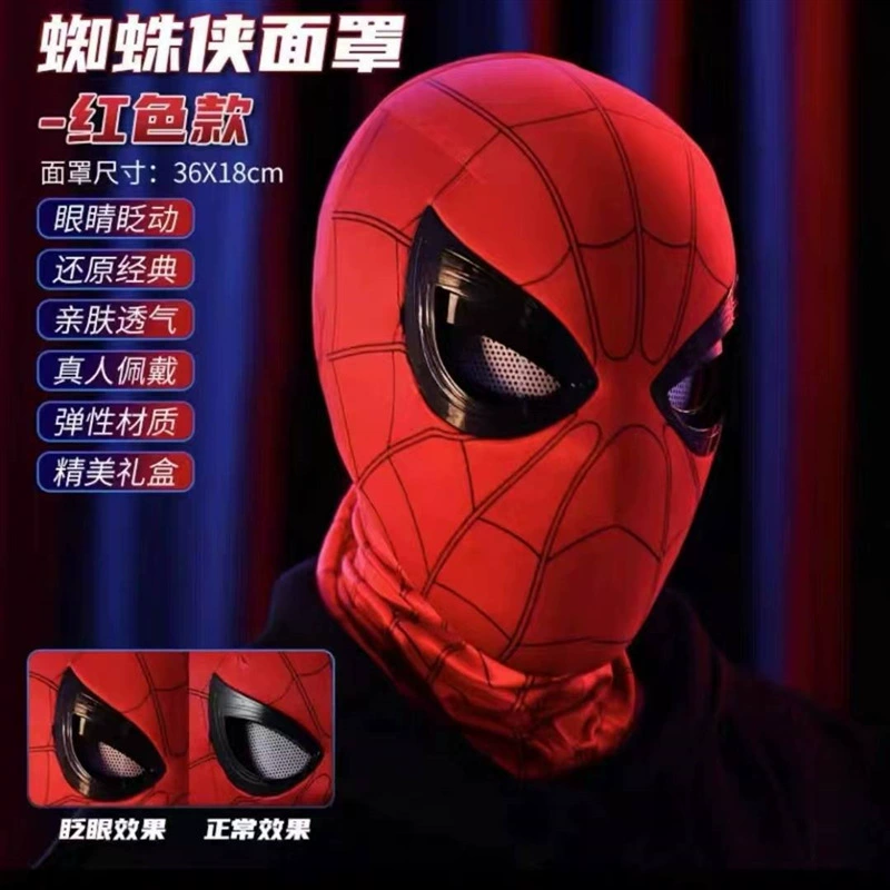 Electric hat, movable mask, funny toy, Spiderman