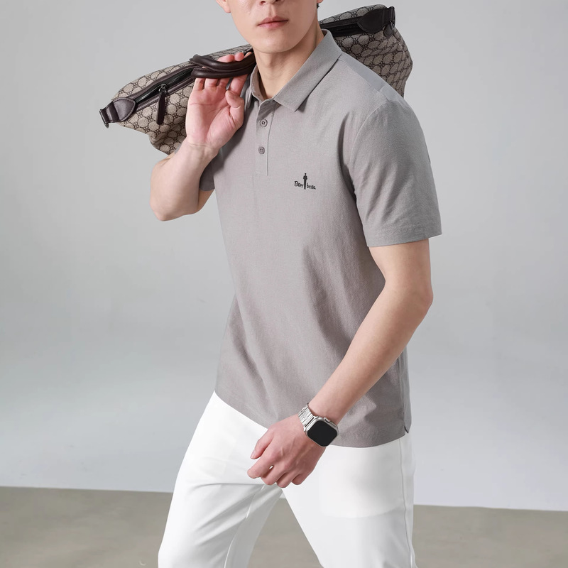 2026 New Style Lapel Summer Casual Short-Sleeved T-Shirt Men's Business Polo Shirt Top Middle-Aged High-End Men's Half-Sleeved Shirt 2026 New Style Lapel Summer Casual Short-Sleeved T-Shirt Men's Business Polo Shirt Top Middle-Aged High-End Men's Half-Sleeved Shirt