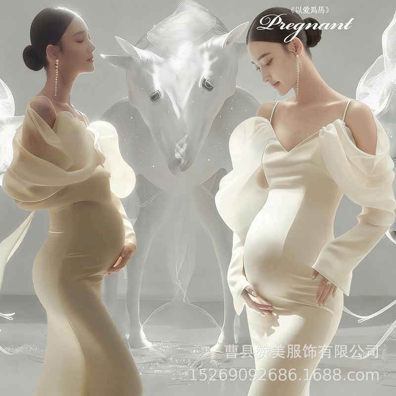 New Style Maternity Photo Shoot Outfits for Pregnant Moms, Belly Photo Shoot Dresses, Artistic Photography Maternity Photo Clothes New Style Maternity Photo Shoot Outfits for Pregnant Moms, Belly Photo Shoot Dresses, Artistic Photography Maternity Photo Clothes