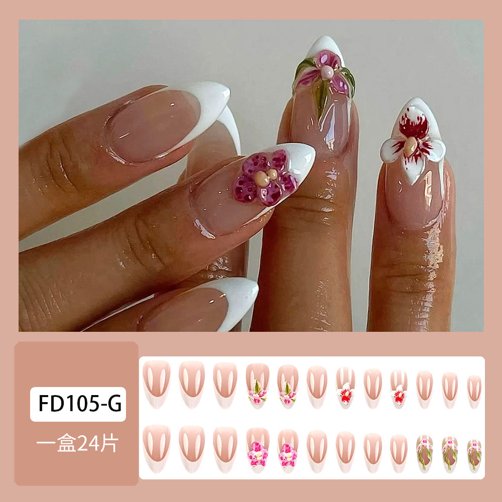 Comercio exterior en caliente en relieve de uñas tridimensionales elegantes dibujos de flores coloridas para usar uñas de atmósfera suave parches de manicuras