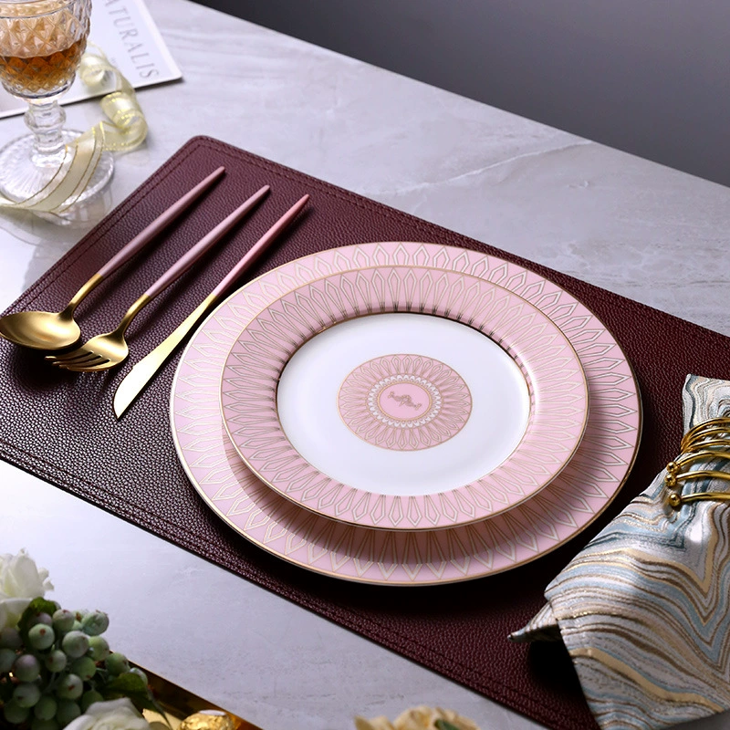 Villa, dinner plate, tableware, set, European style, light luxury style