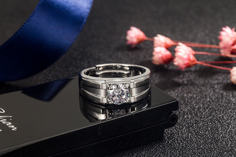 Fashion Solid Color Copper Rings Inlay Zircon Copper Rings