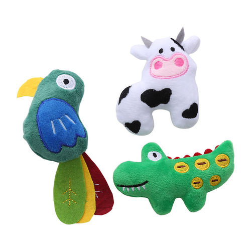 Cat Toys Cute Animal Shape Cat Mint Cow Bird Plush Toy Bite Resistant Pet Chew Factory 