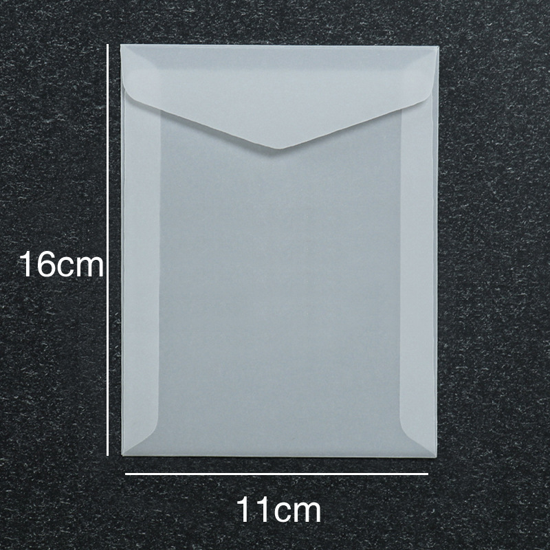 Sobre de papel de sulfato transparente en stock al por mayor de boda vintage tarjeta de invitación de postal almacenamiento sobre translúcido con logo