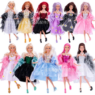 in stock 30 CM11 inch Fashion Doll Evening Dress Dress Dress Accessories Foreign Trade Fashion Doll Fashion Cross-border Amazon