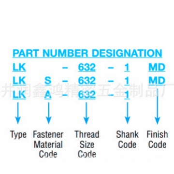 ������ĸLK-440-2 ѹí����í��ĸ����4-40UNC ����