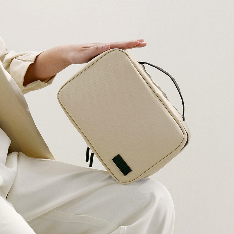 Bolsa de cosméticos de PU gruesa bolsa de almacenamiento a prueba de agua grande bolsa de lavado portátil cosméticos bolsa de almacenamiento portátil transfronteriza