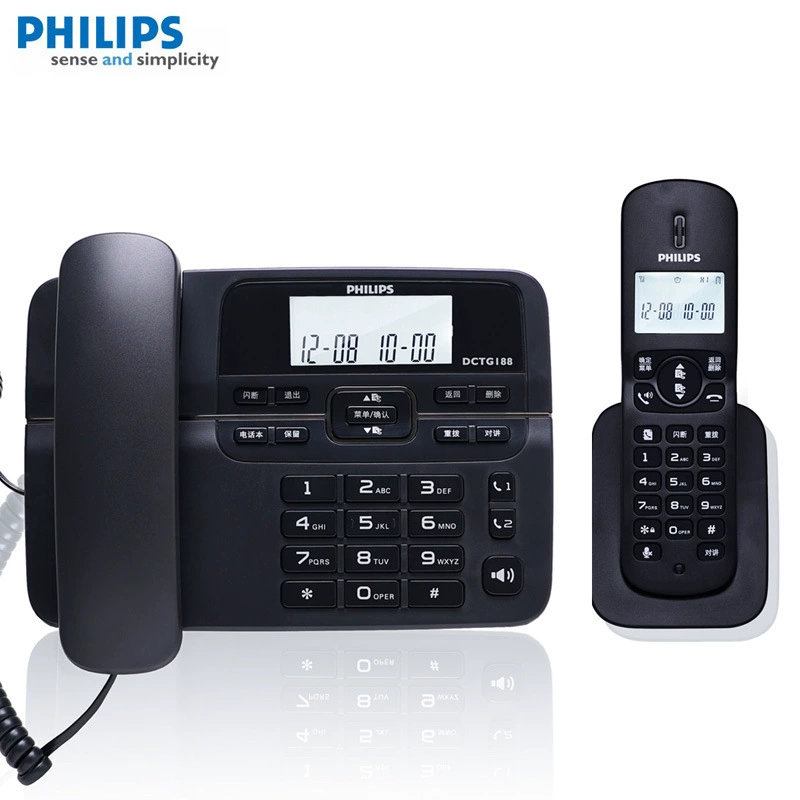 Philips DCTG188 беспроводной телефонный аппарат для дома и коммерческого использования, мобильный стационарный офисный беспроводной стационарный телефон