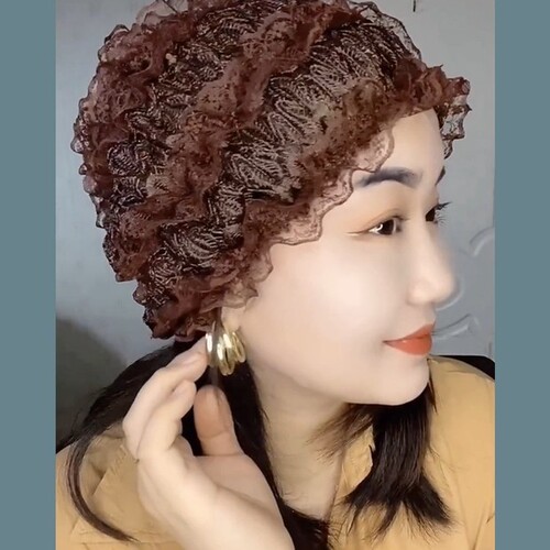 Summer Thin Lace Hat Fashionable Beauty Hat White Hair Hat Mother Hat Peacock Hat Convenient Wigs Hat Home Hat