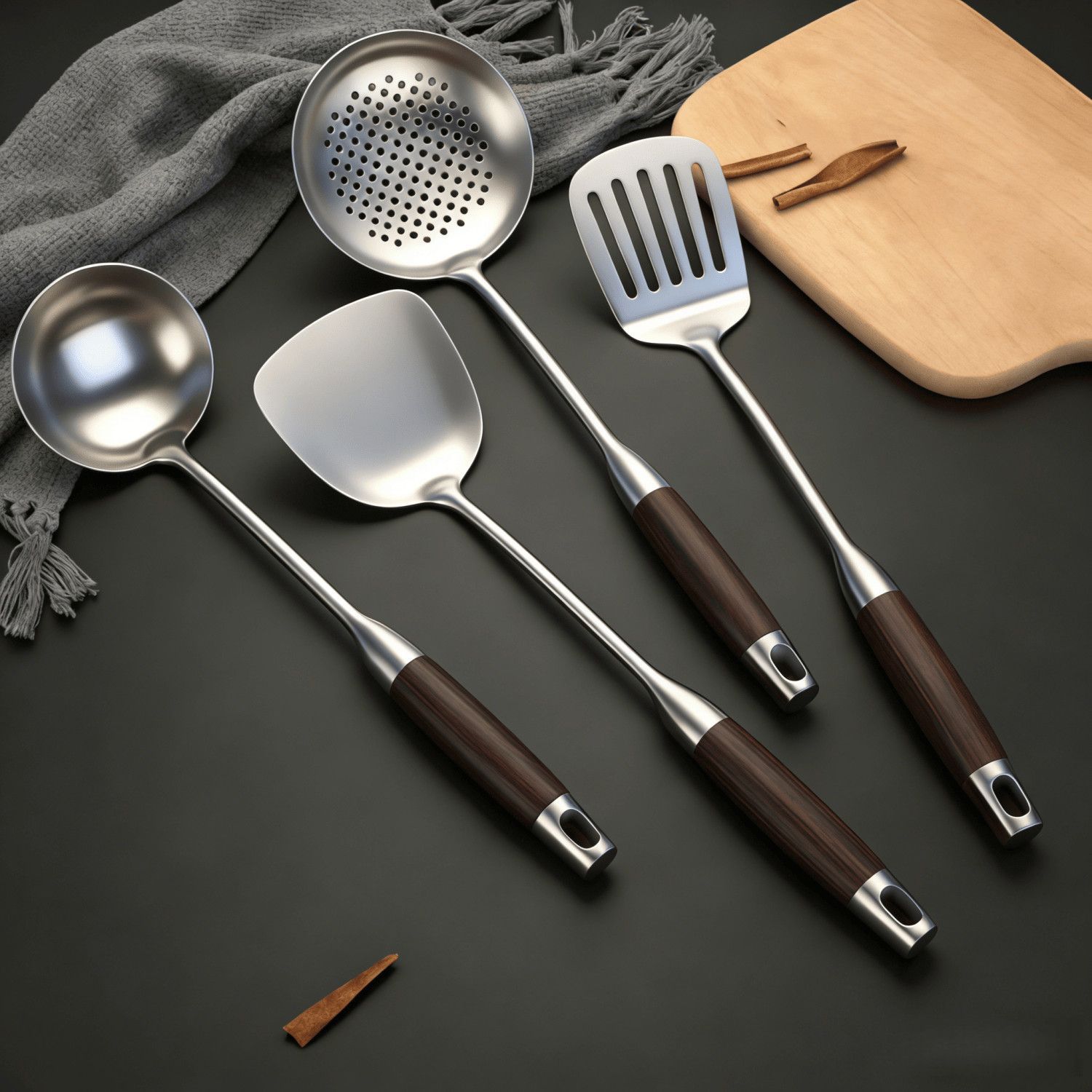 316 extra thick ebony [spatula + colander]