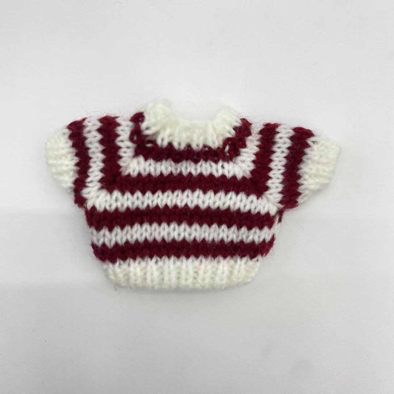 Dark red stripes on white