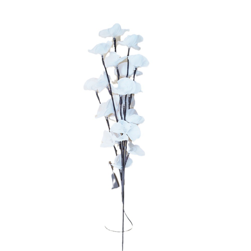 Luces creativas de 20 LED con forma de ramas de orquídeas y mariposas artificiales para decoración navideña y festiva del hogar y dormitorio, luces decorativas, luces de hadas.