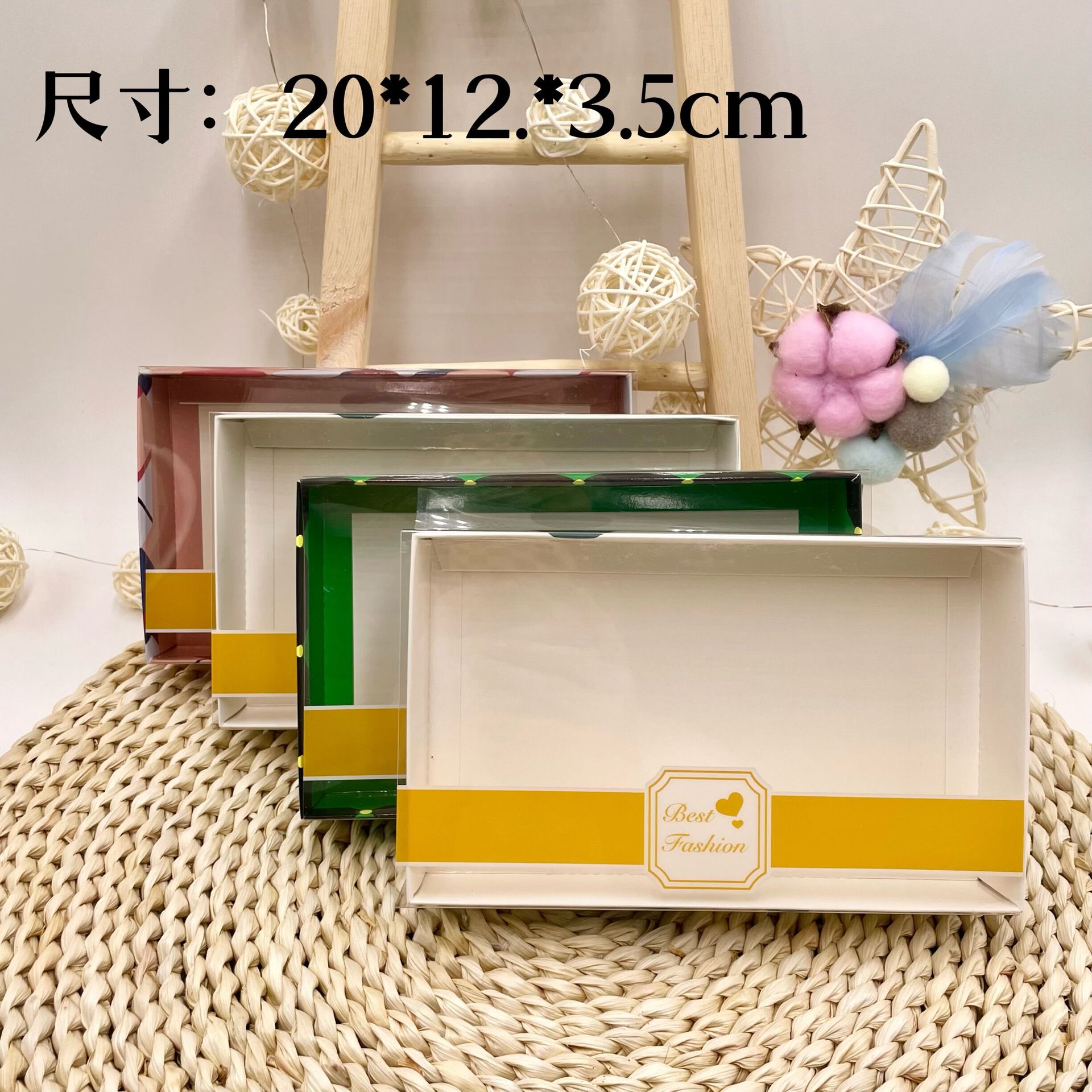 定 做内裤内衣丝巾打底裤礼品小毛巾茶叶饰品抽屉式PVC折叠包装盒