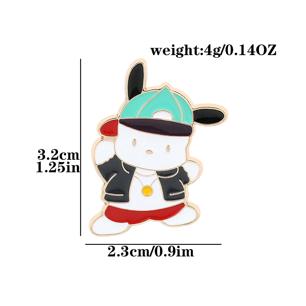 Venta caliente cien Sanrio serie de metal broche de dibujos animados coolomi Yugui perro KT gato todo-fósforo de moda insignia