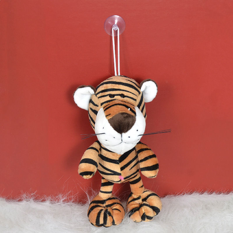 Lindo animal de cabeza grande, tigre, león, muñeca de agarre de 8 pulgadas con ventosa, puesto de muñecas, lote de fabricantes de juguetes de peluche