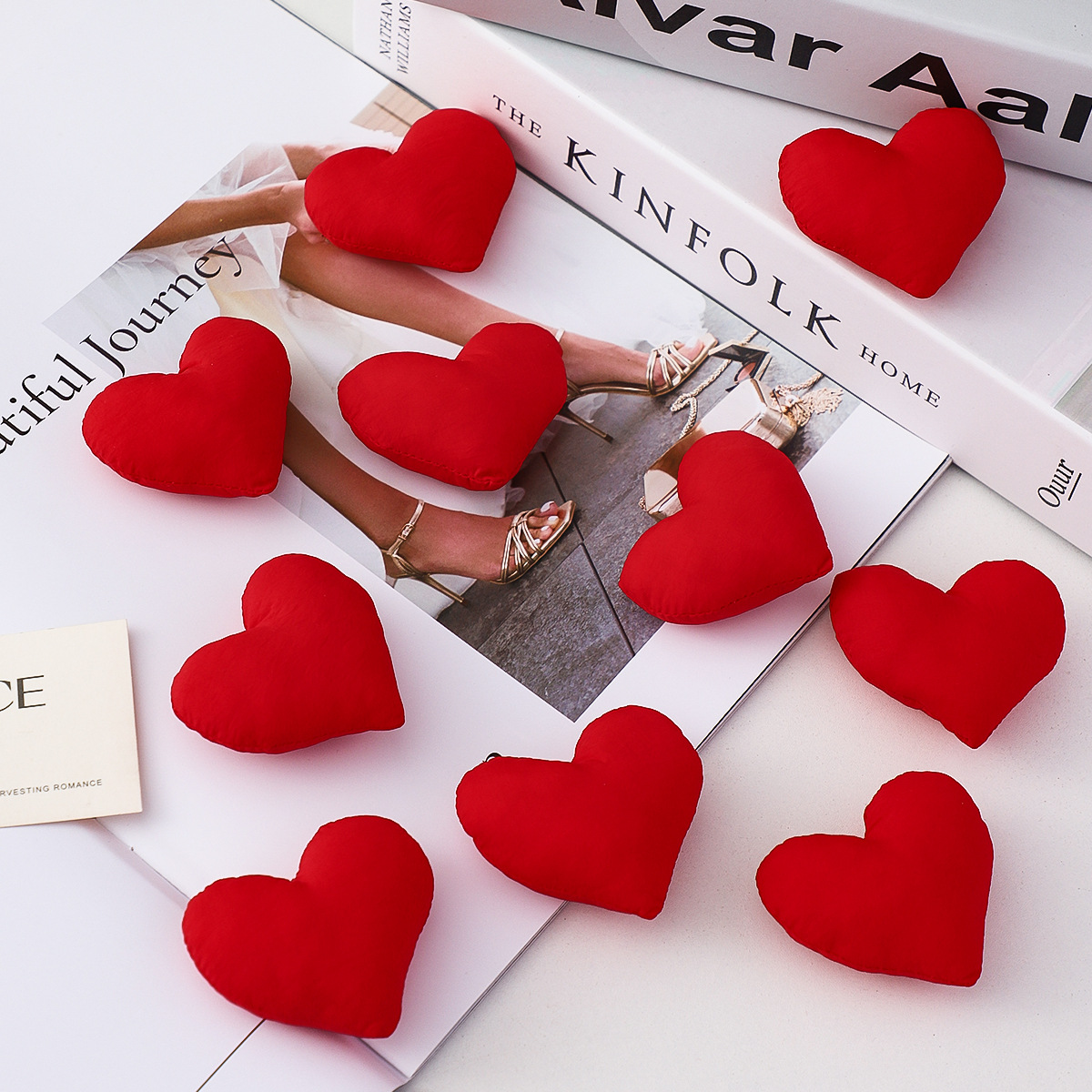 Los siete colores de cordier romántico amor florista atmósfera sensación de ramo de flores frescas accesorios DIY excelentes combinación de materiales de florista