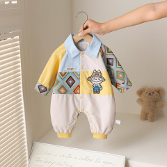 Baby clothes cute spring and autumn onesie baby crawling suit full moon and 100 days outdoor clothes newborn outerwear clothing