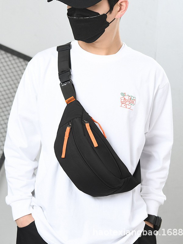 Fábrica al por mayor bolso de cintura para hombres estilo de moda japonés bolso de mochila casual bolso deportivo para hombres y mujeres bolso de pecho de gran capacidad primavera