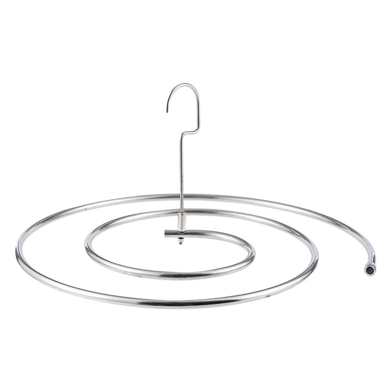 Liliang fábrica al por mayor a prueba de viento hebilla percha hueco edredón secado artefacto Acero inoxidable plegable espiral percha verano