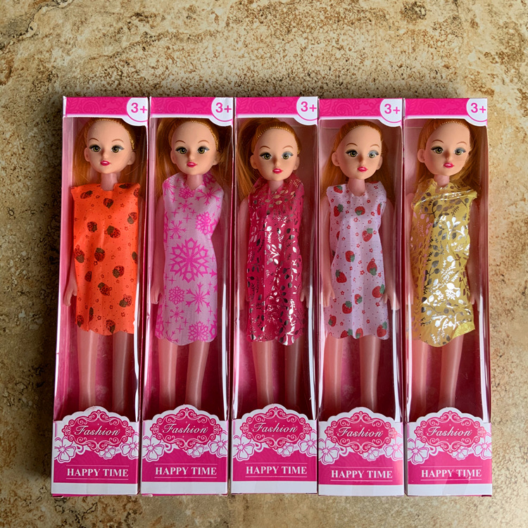 Comercio exterior transfronterizo solo embalaje independiente DIY Barbie muñeca caja de regalo Niña Juguete 1 yuan Premio puesto de empuje