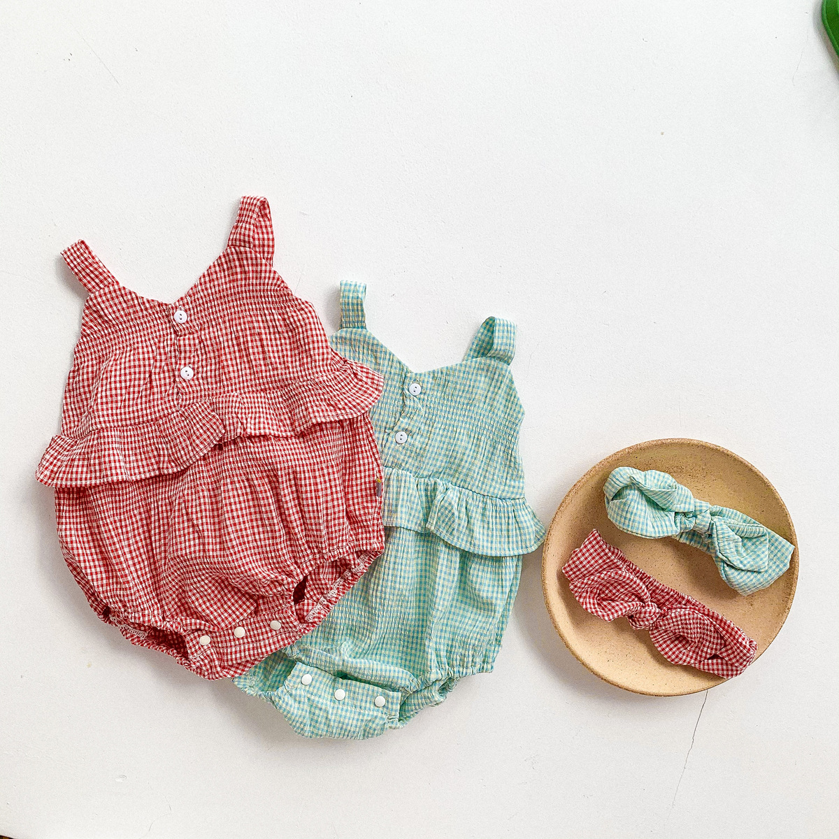 Baby Summer Dress Romper Girl Princess Sling Romper Outing Suit display picture 24