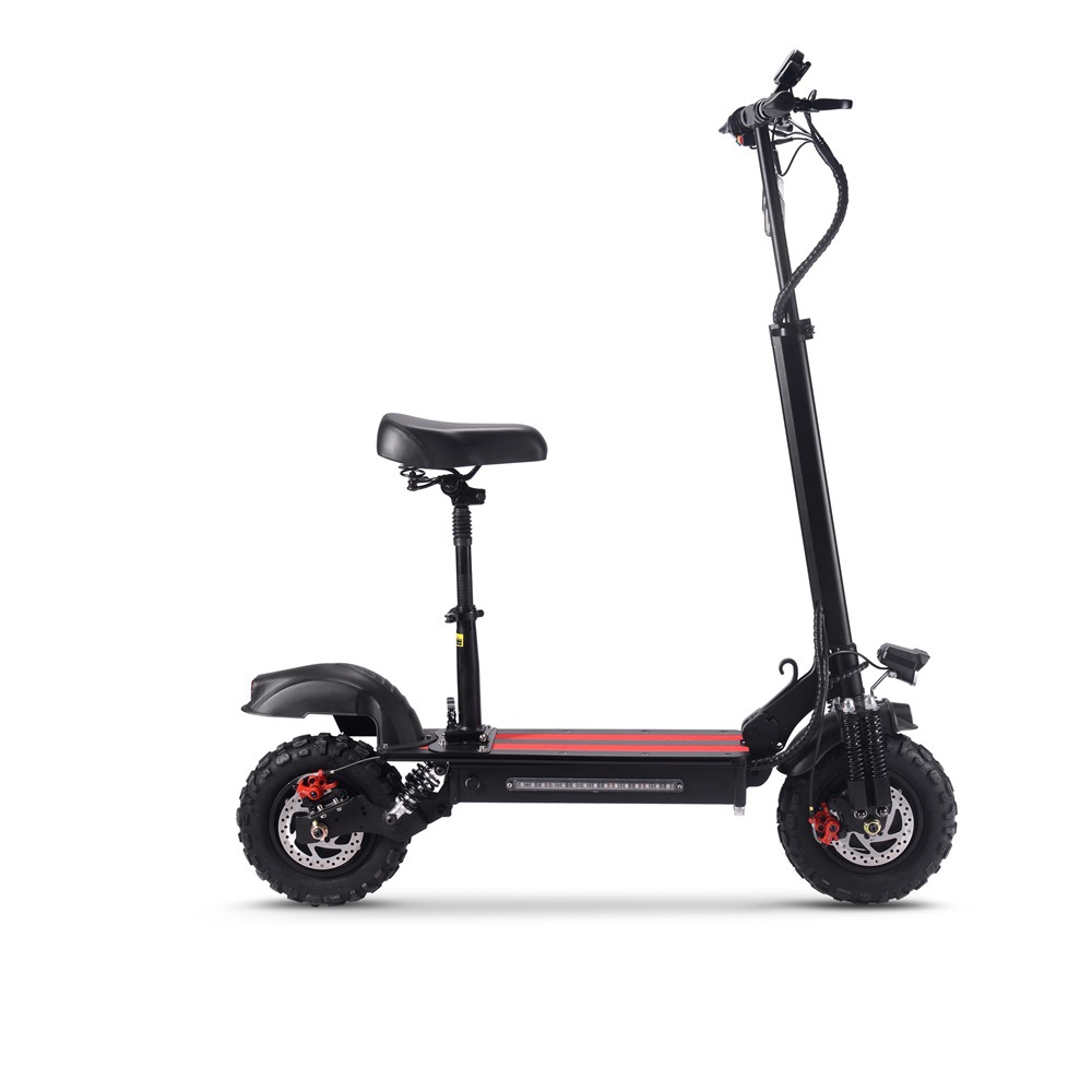 11inch Integrated Aluminum Alloy Driving Folding Electric Scooter Lithium Battery Adult Dual Drive Battery Scooter Dual Motor