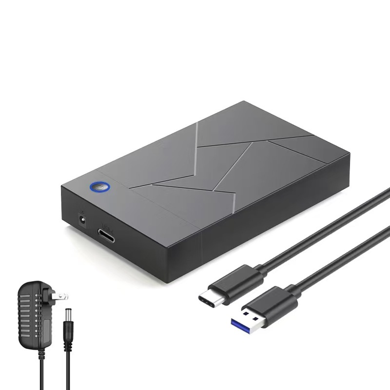 Caja de disco duro de 3,5 pulgadas al por mayor escritorio portátil escritorio mecánico disco de estado sólido externo usb3.0 caja de disco duro móvil