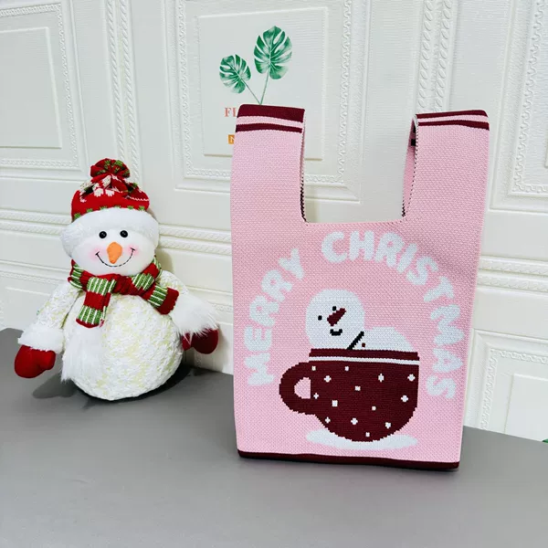 Pink Cup Snowman