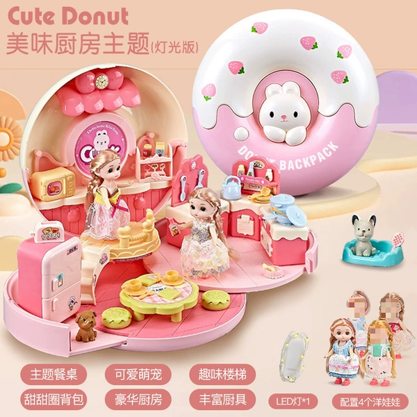 Donut Princess House [Kitchen Lighting Version] +4 Princesses