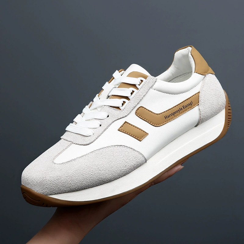 Весенние дышащие маленькие белые туфли мужские туфли на толстой подошве мужская обувь европейская станция кожаная мужская обувь прилив спортивная повседневная обувь