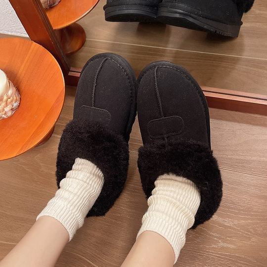 Mao Mao Snow Boots Women's Fur One Women's 2024 New All-match Winter fleece-lined Thickened Warm Casual Large Cotton Shoes