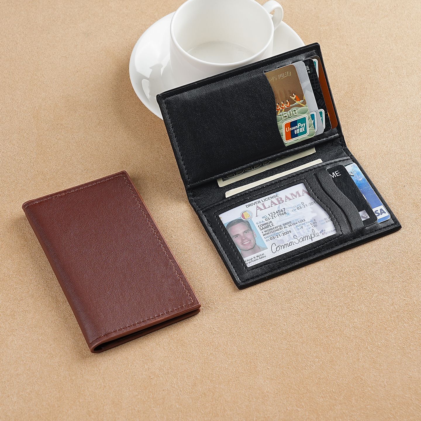 Bolsas de tarjetas de stock para hombres, tarjetas ultra delgadas, tarjetas de visita de alta calidad, bolsas de tarjetas simples, bolsas personales de tarjetas múltiples de gran capacidad.