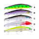 5 Colors Shallow Diving Minnow Lures Sinking Hard Plastic Baits Fresh Water Bass Swimbait Tackle Gear