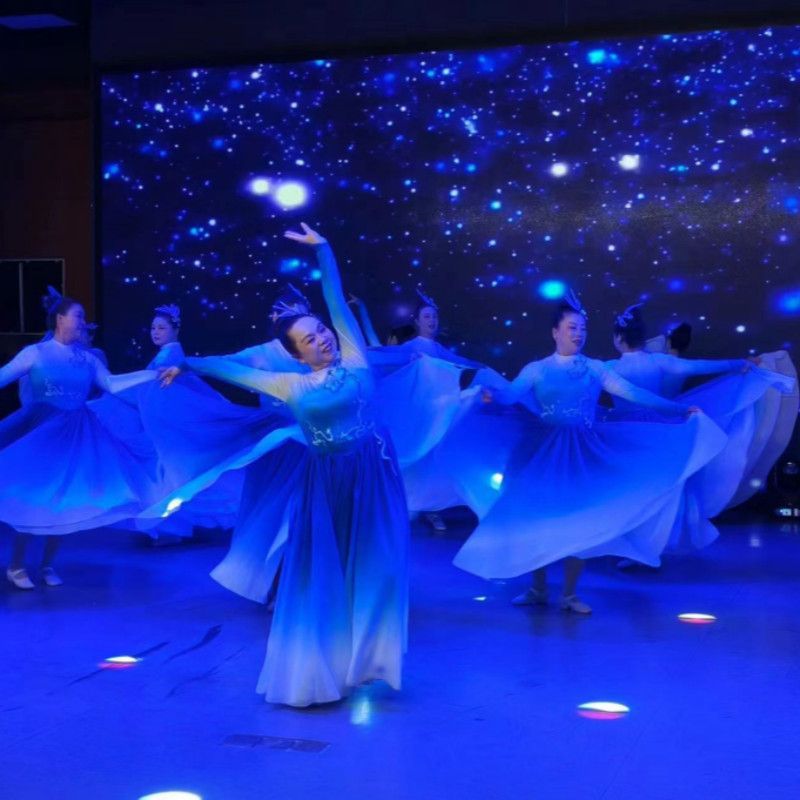 新しいオープニングダンススイングスカートパフォーマンス衣装、雰囲気のある中国舞踊衣装、Wanjiangステージパフォーマンスロングスカート|undefined