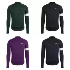 Rapha Fleece Cycling Jersey Long Sleeve Men Women Road Mountain Bike Top Direct Sale
