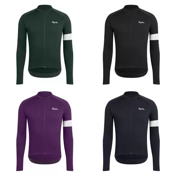 Rapha Fleece Cycling Jersey Long Sleeve Men Women Road Mountain Bike Top Direct Sale