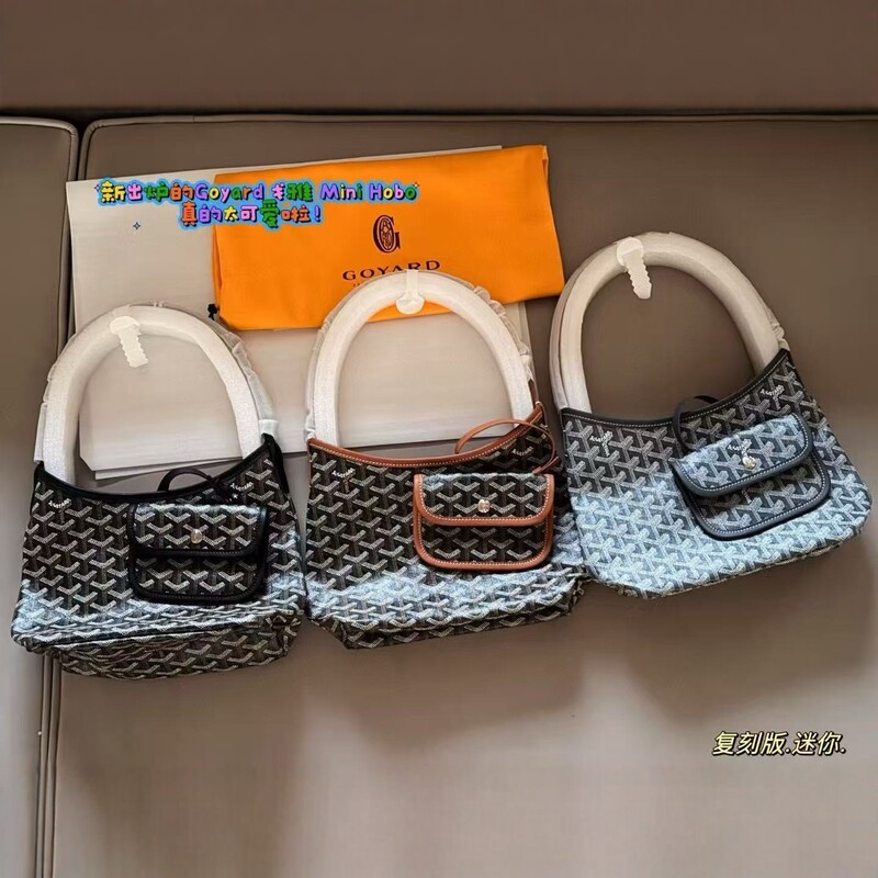 Goyard Hobo Mini Handbag for Women, Light Luxury Houndstooth Shoulder Shopping Bag, Fashionable Commuter Women's Bag Goyard Hobo Mini Handbag for Women, Light Luxury Houndstooth Shoulder Shopping Bag, Fashionable Commuter Women's Bag