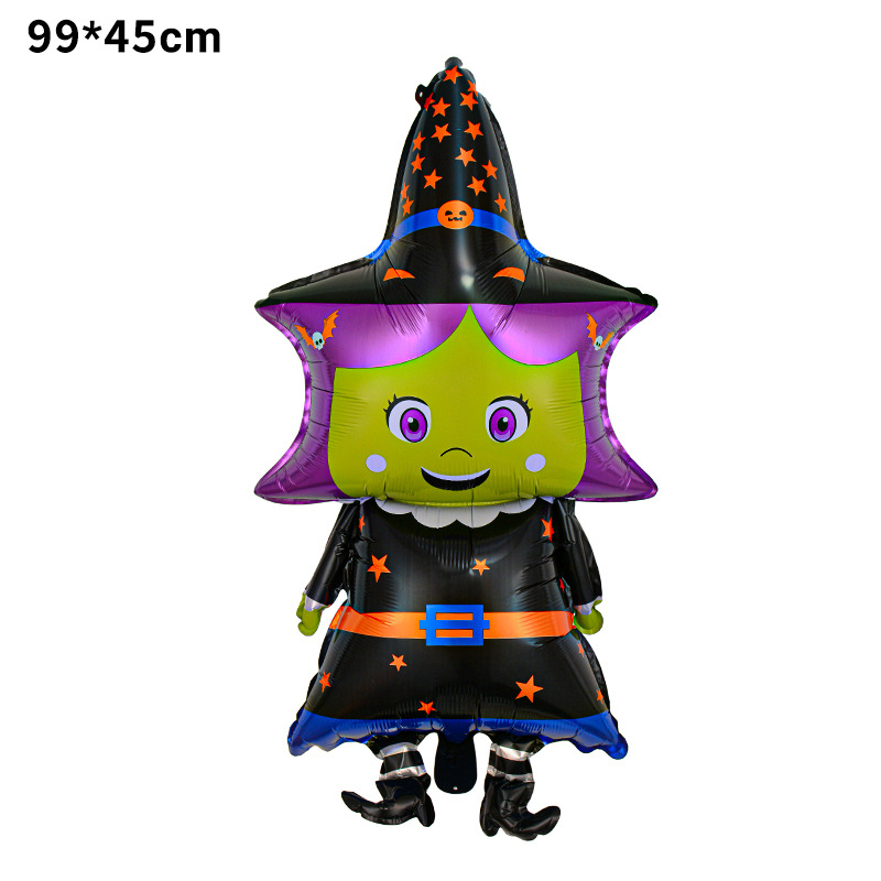 Halloween noche fiesta fantasma forma globo diseño Globo de aluminio de Halloween nuevo gran dibujos animados en forma de calabaza