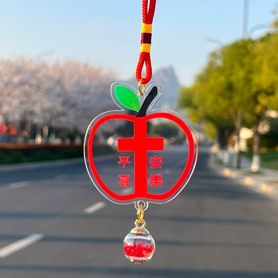 Car hanging Cross Car Pendant - peace-and-joy-red-drops-of-water