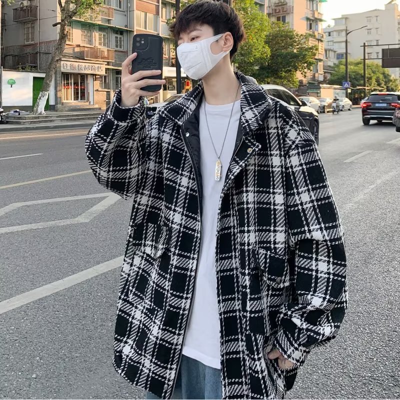 Versión coreana de la tendencia 2024 primavera y otoño abrigo guapo hombre ins marca de moda callejera estilo Hong Kong estilo japonés Harajuku chaqueta suelta