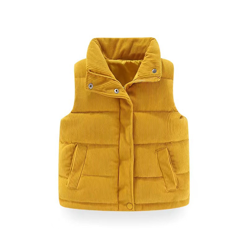 Yellow corduroy vest