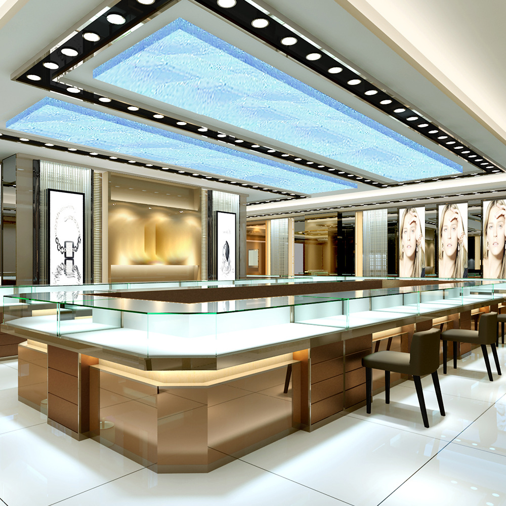 商场珠宝展柜珠宝店展示柜饰品首饰展柜不锈钢玻璃展示柜-阿里巴巴