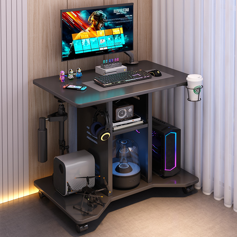 Mesa de computadora pequeña mesa de escritorio doméstica mesa de deportes electrónicos en vivo escritorio individual dormitorio pequeño tipo de casa mesa móvil junto a la cama